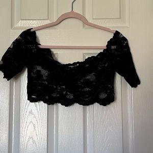 Vintage Lace Crop Bra/Shirt - image 1